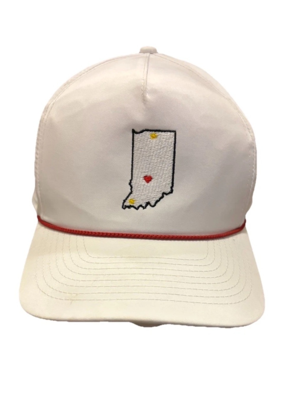 Imperial Cincy Cincinnati Hat Cap White Ohio State Emblem Rope Embroidered OS